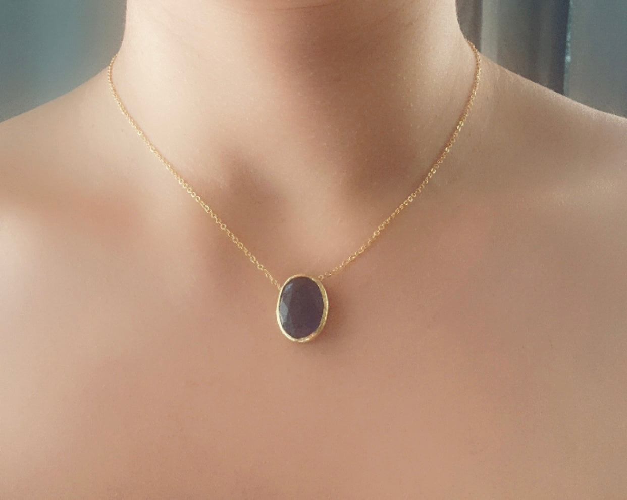 Lapis Lazuli Minimal Necklace