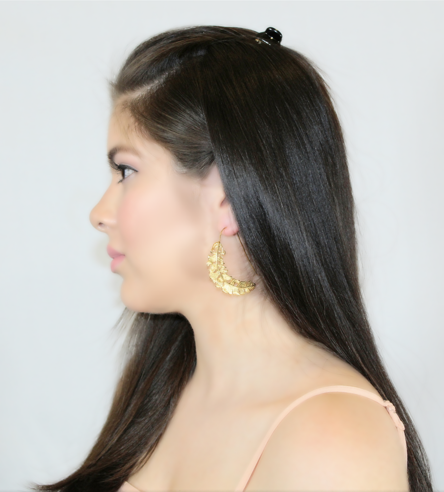 Feather Gold Earring